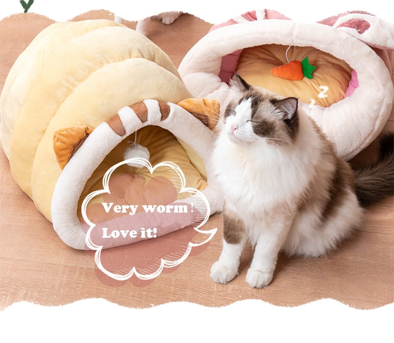 Deep Sleep Calming Cozy Cat Bed