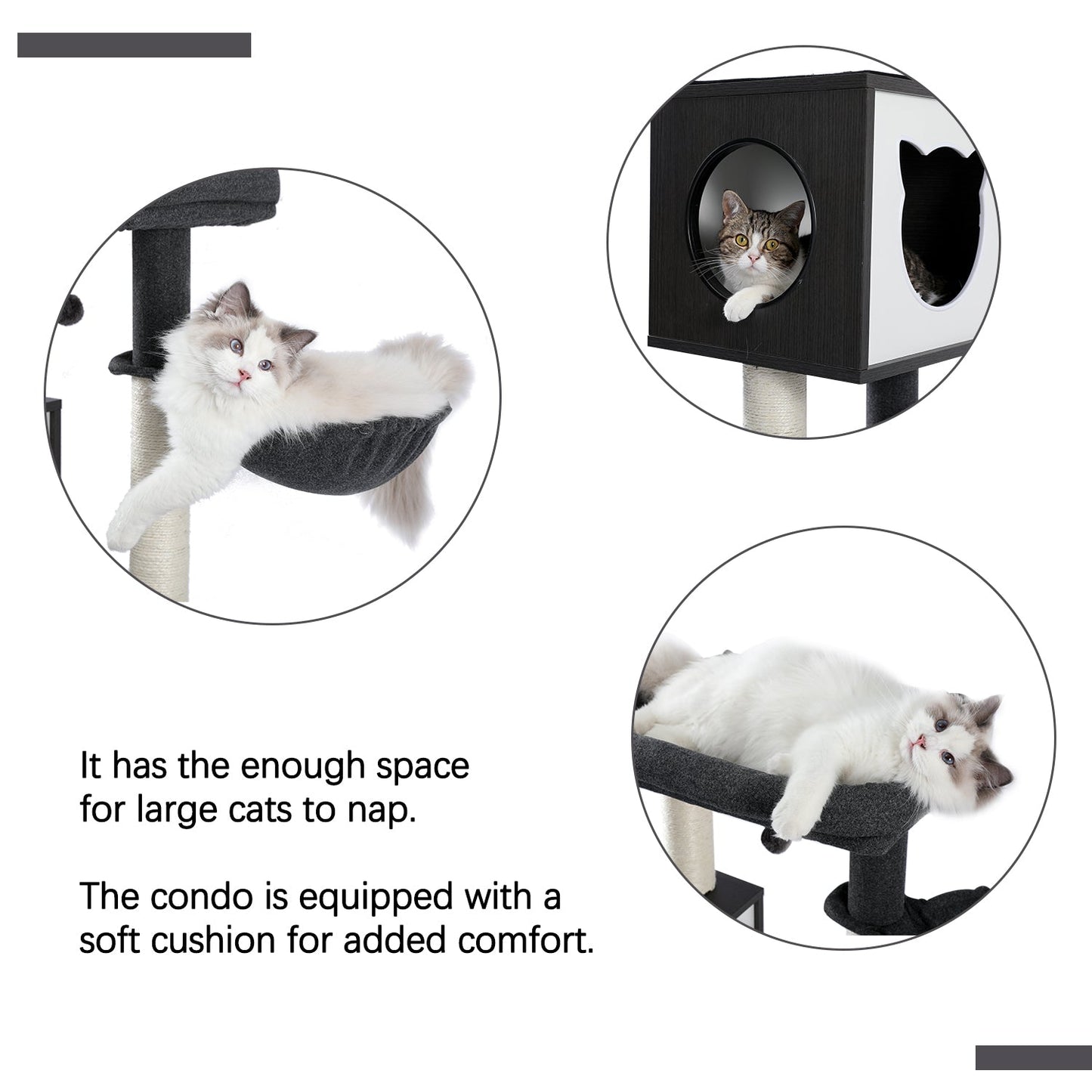 Luxury Cat Tree Tower With Cabinet