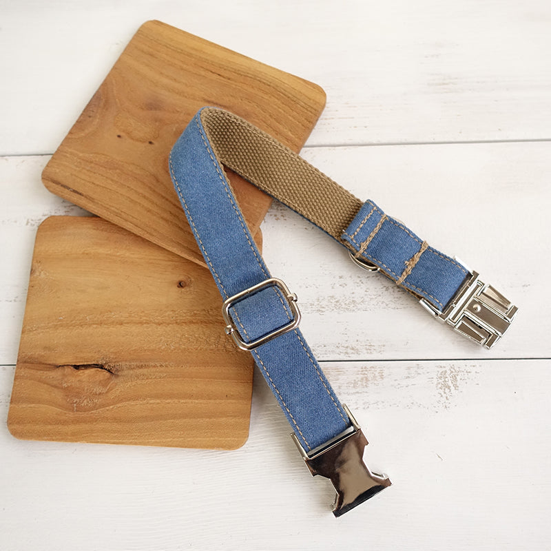 BROWN JEAN Fiber Dog Collar