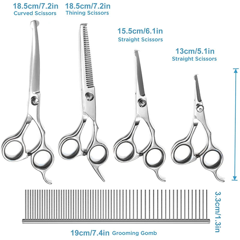 Professional Quality Dog Scissors Grooming Kit