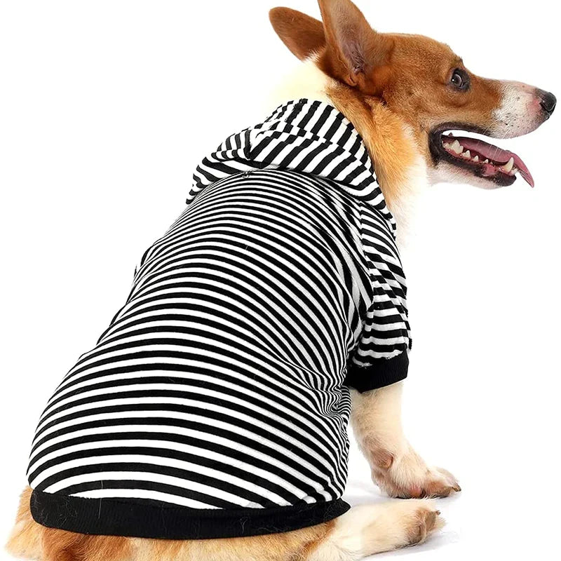 Fashion Striped Dog Hoodies