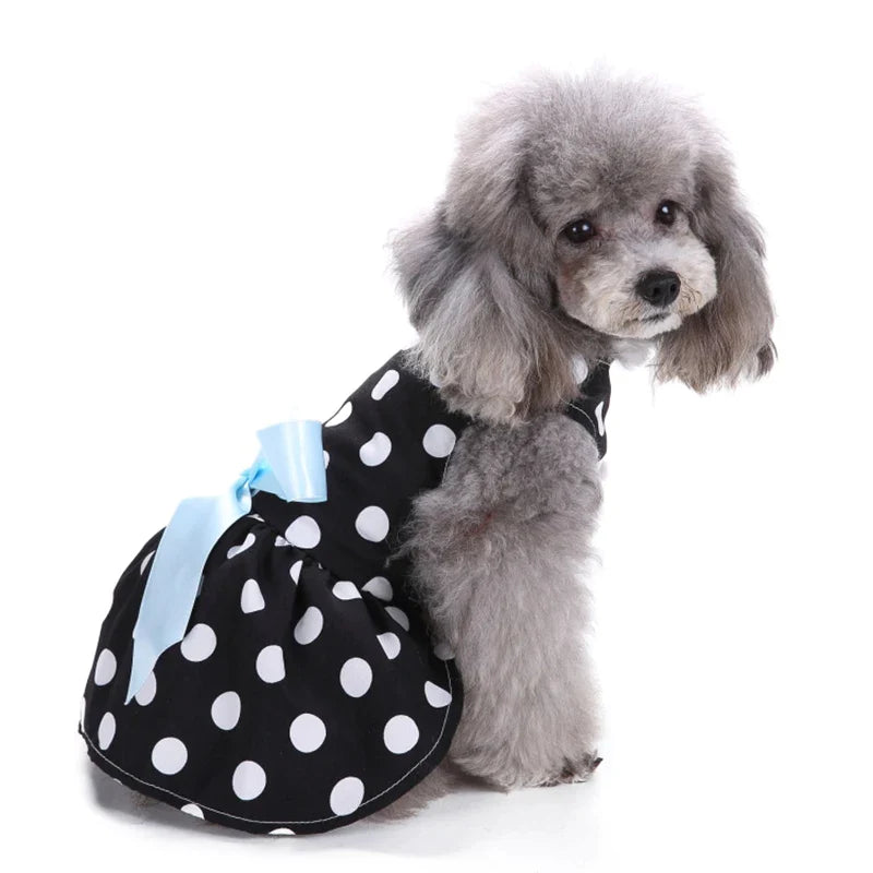 Cute Dot Bowtie Pet Dress