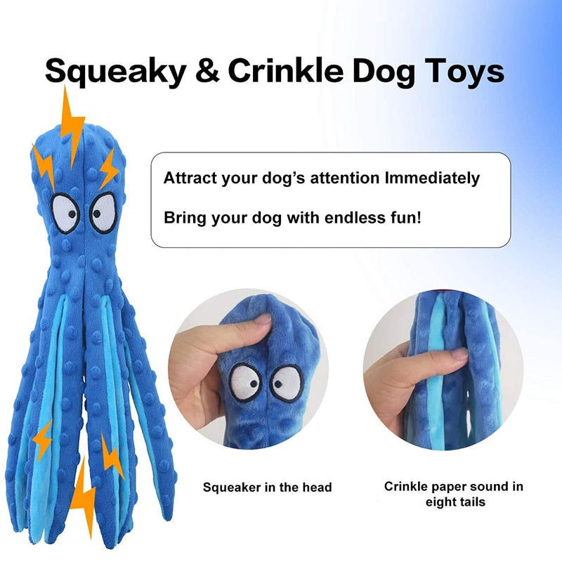 Interactive Octopus Chewy Dog Toy