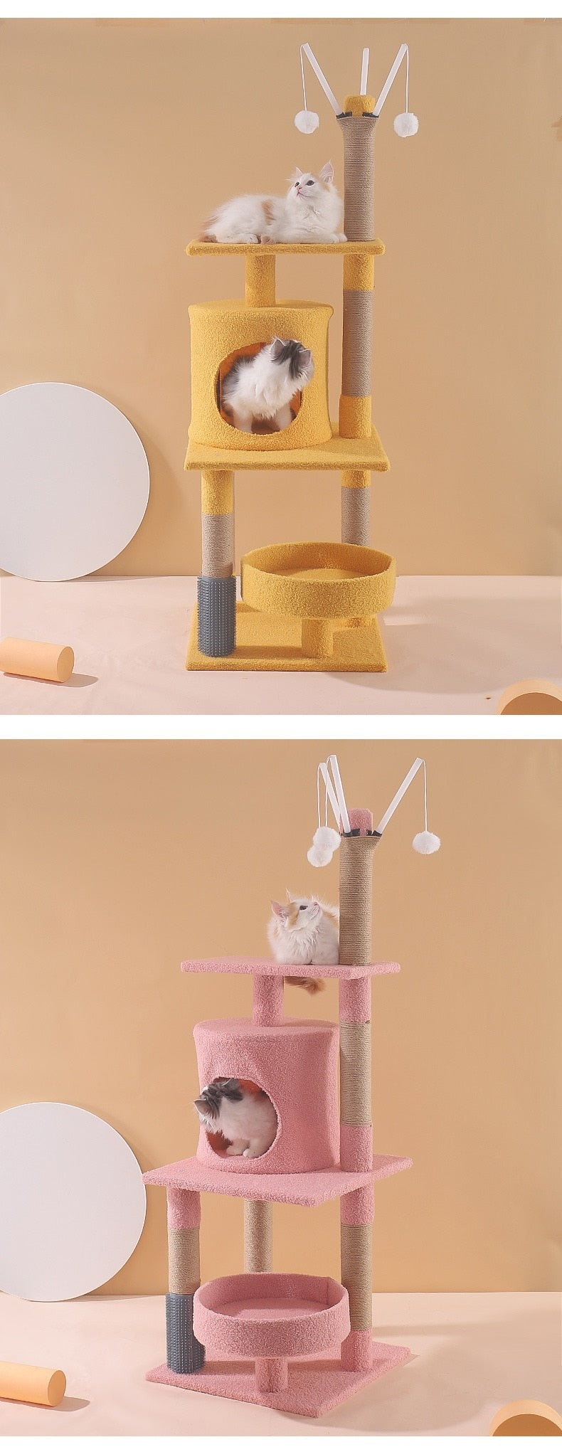 Cat Climbing Tree Tower Scratcher