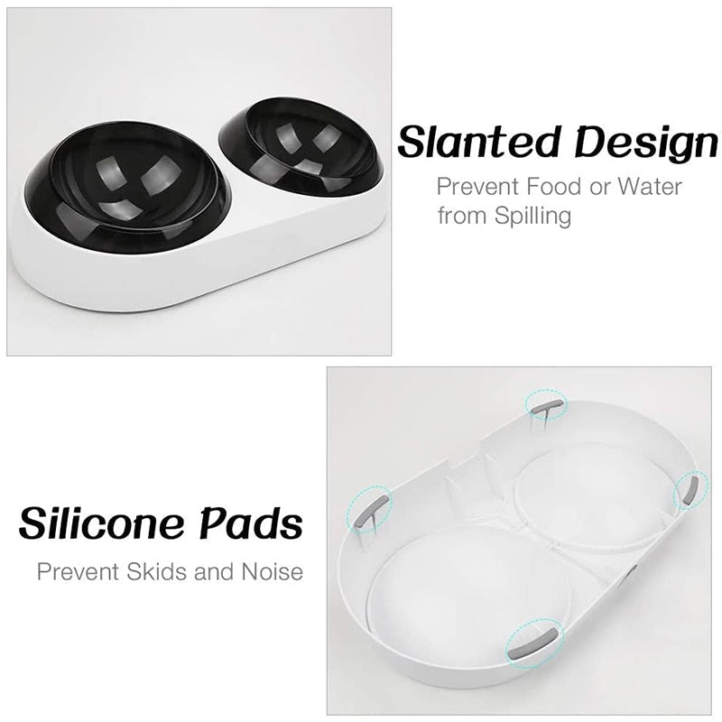 Safe Slanted Durable Dog Bowl