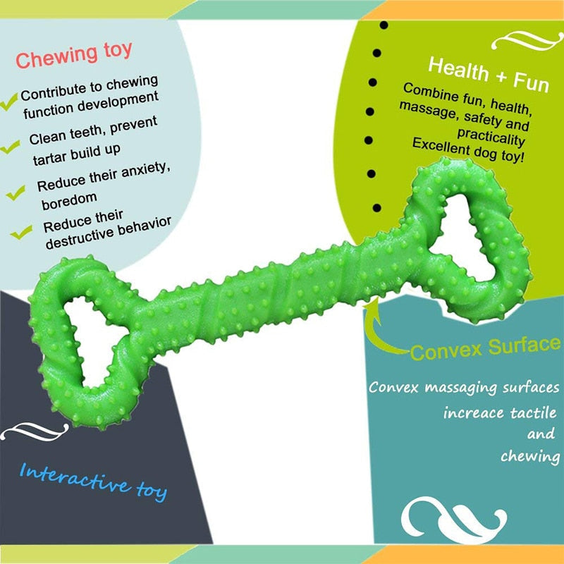Durable Interactive Dog Bone Chew Toy