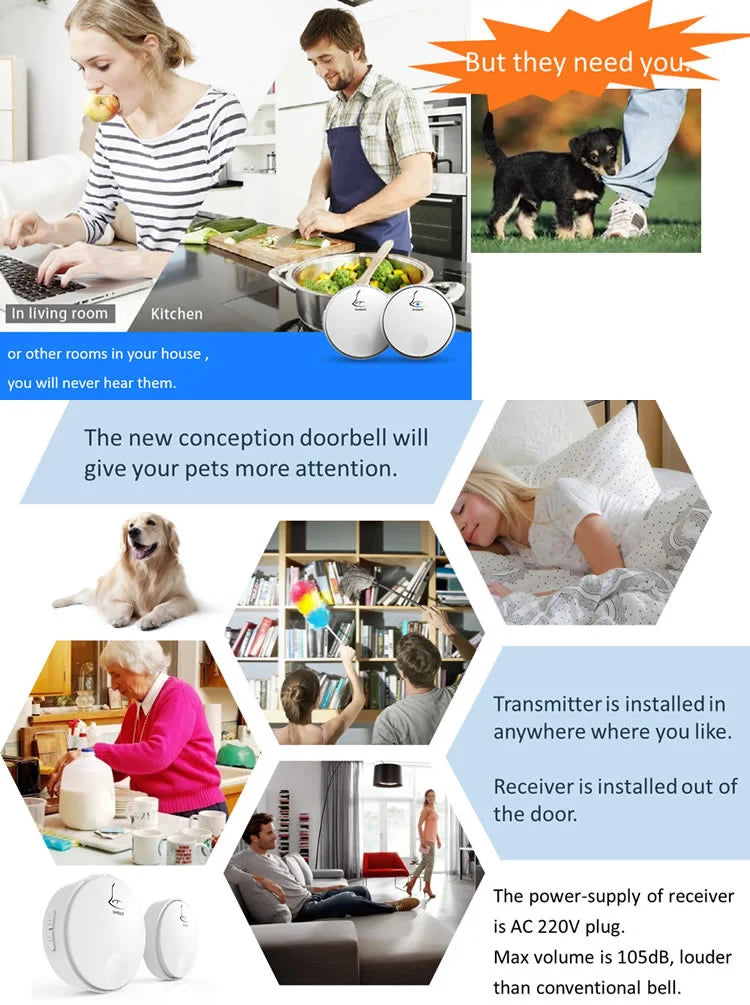 Pet Music Chime Doorbell
