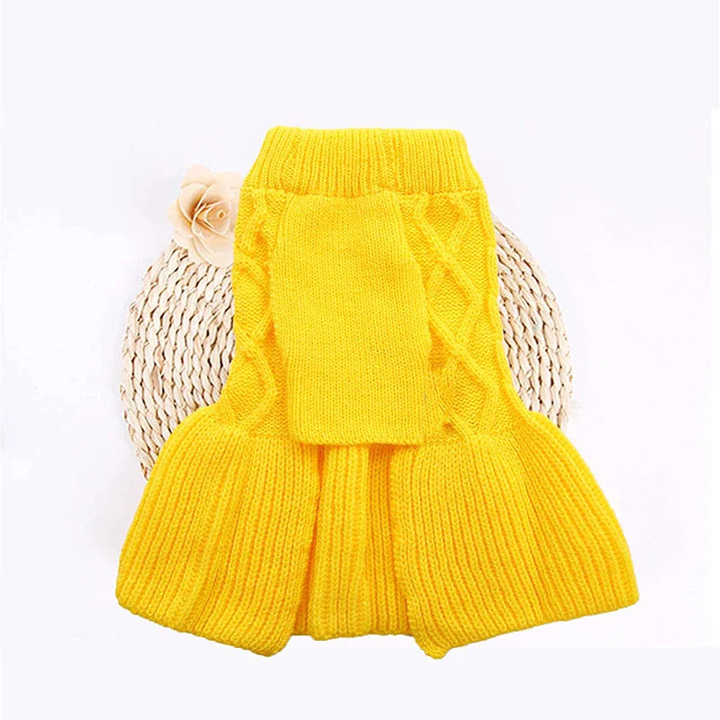 Small Dog Fashion Knit Dresses