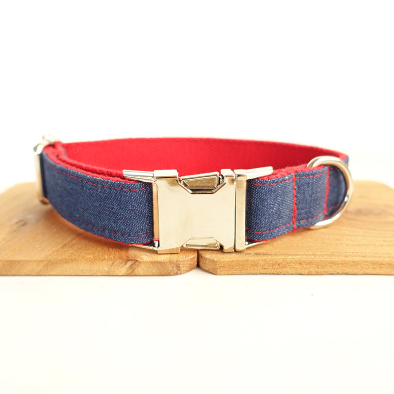 RED JEAN Fiber Dog Collar