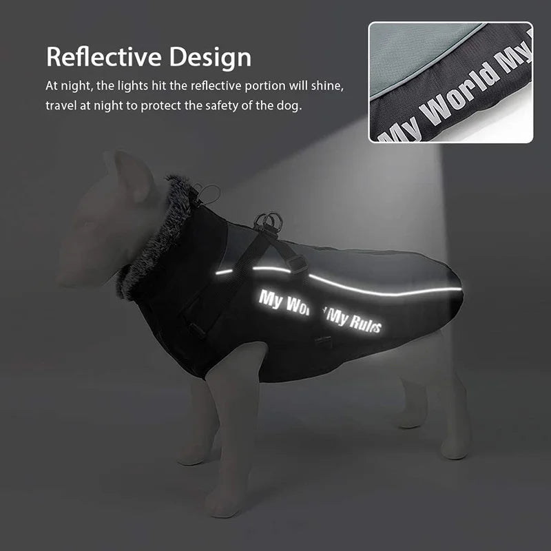 Warm Furry Collar Pet Jacket