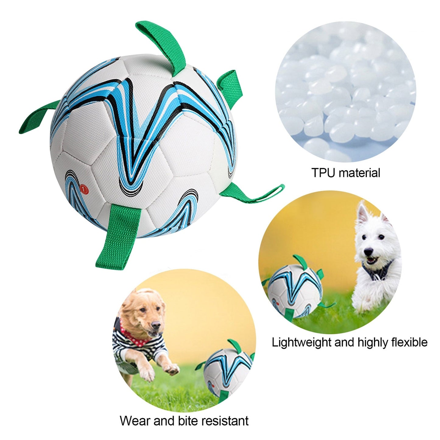 Interactive Outdoor Dog Toy Soccer Ball