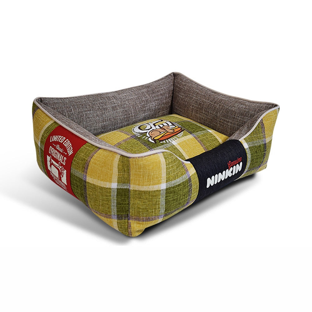 Dog Plaid Comfy Sofa Bed