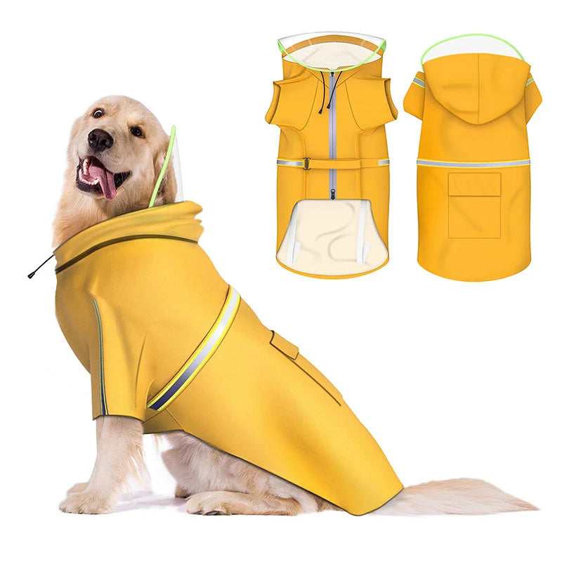 Lightweight Large Dog Hooded Poncho