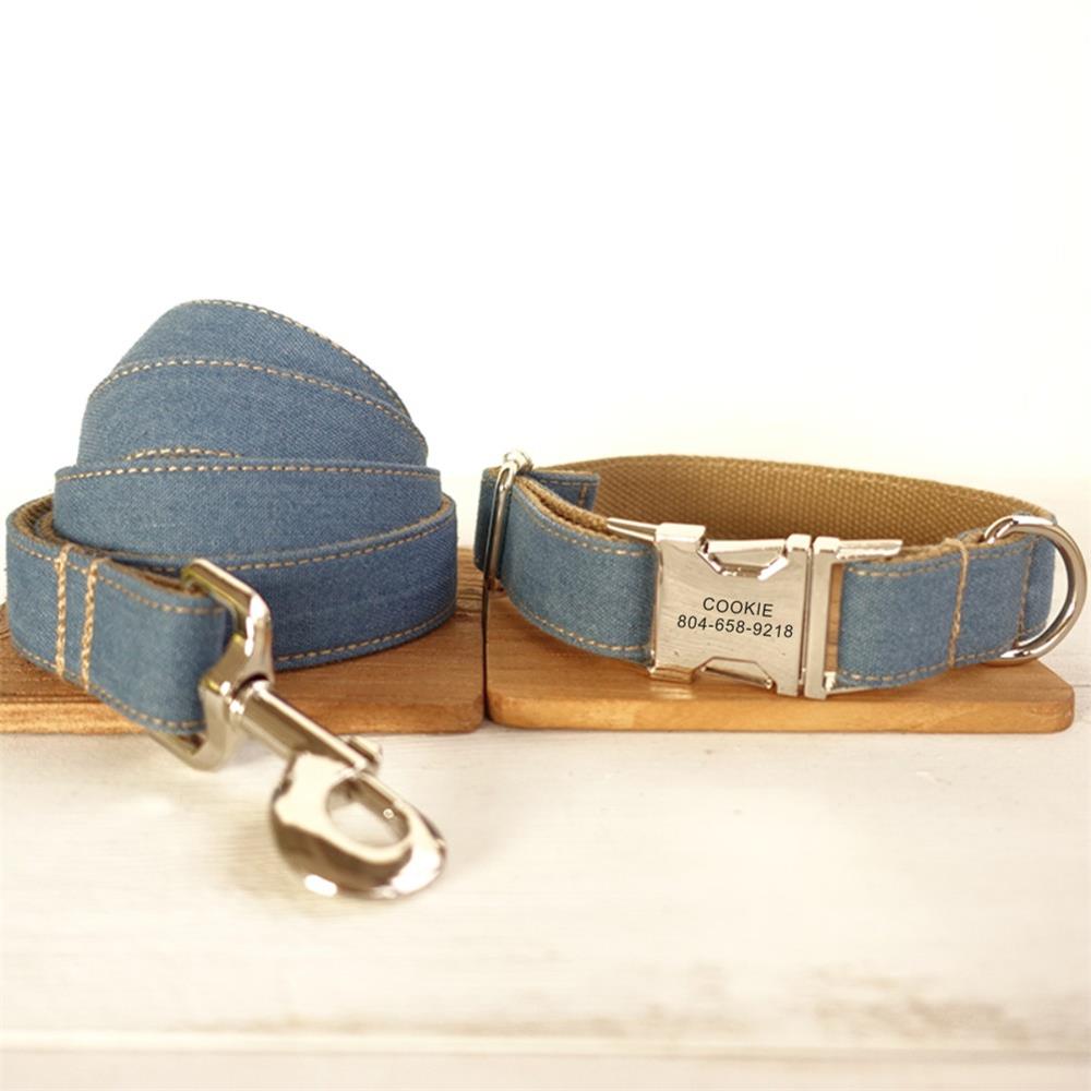 BROWN JEAN Fiber Dog Collar