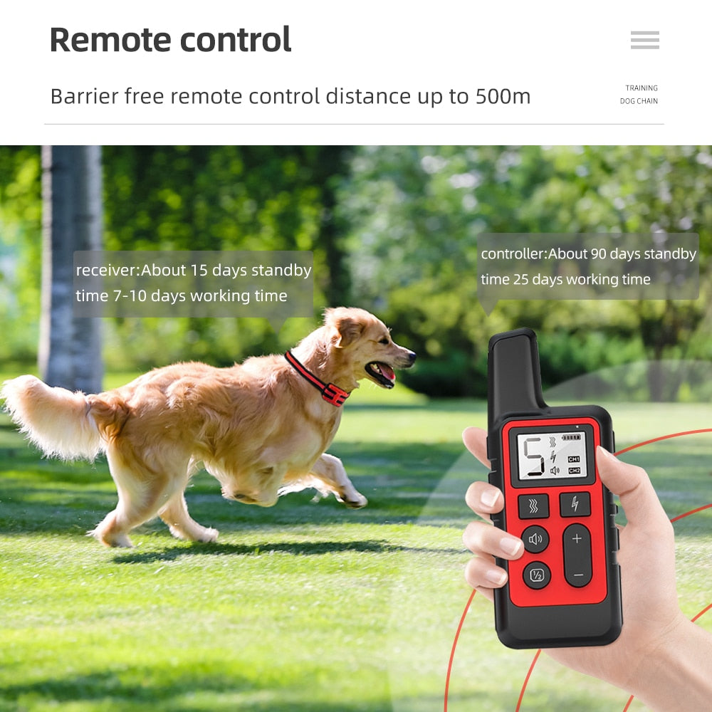 500m Waterproof Dog Training Collar