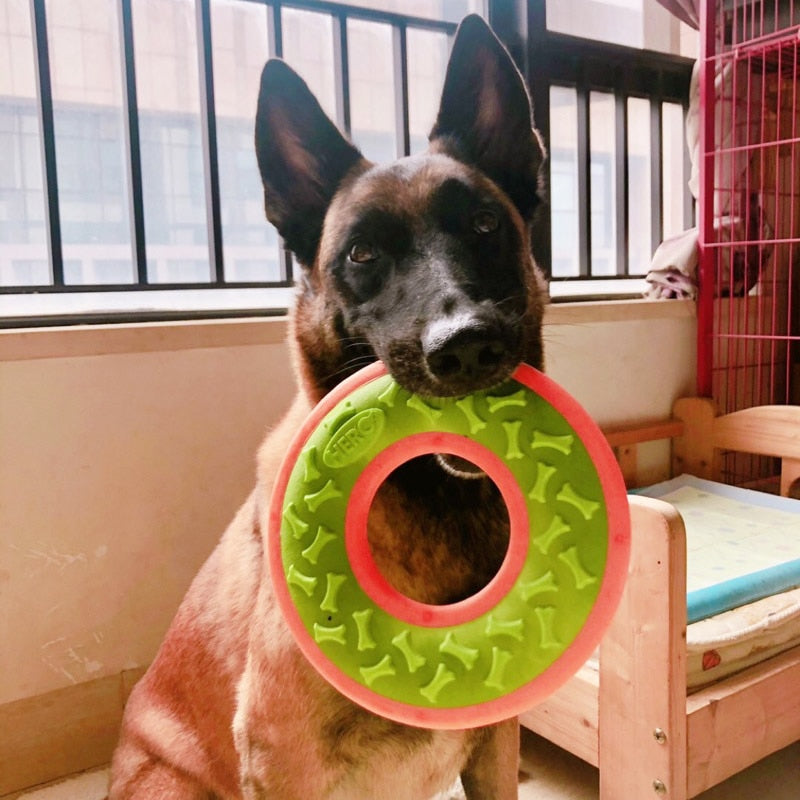 Dog Toys Squeaky Flying Ring