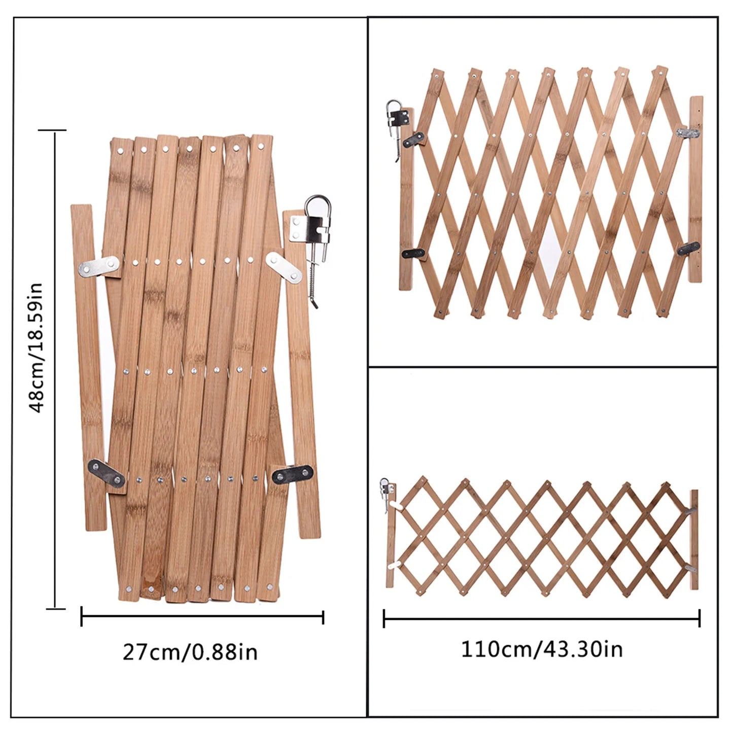 Bamboo Folding Pet Barrier Fence