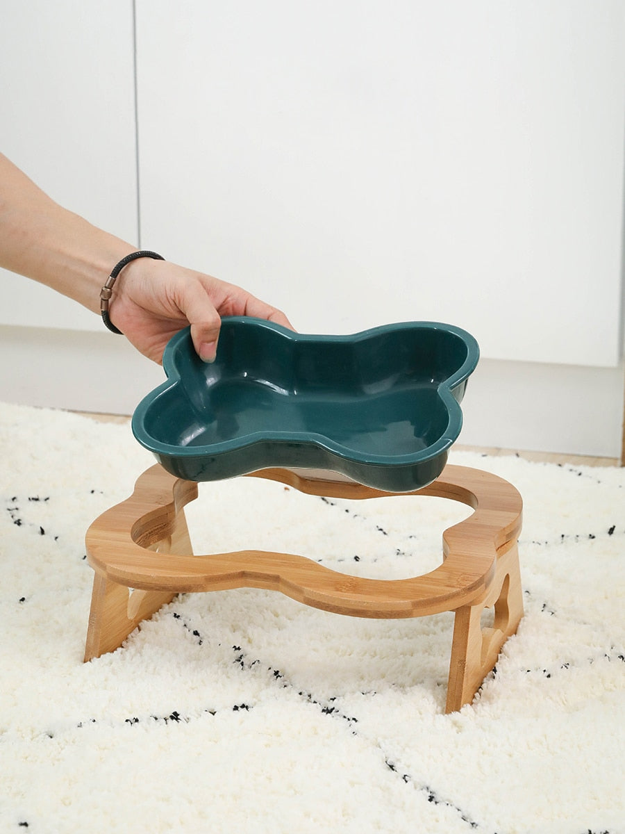 Ceramic Bone Shape Dog Eating Bowl