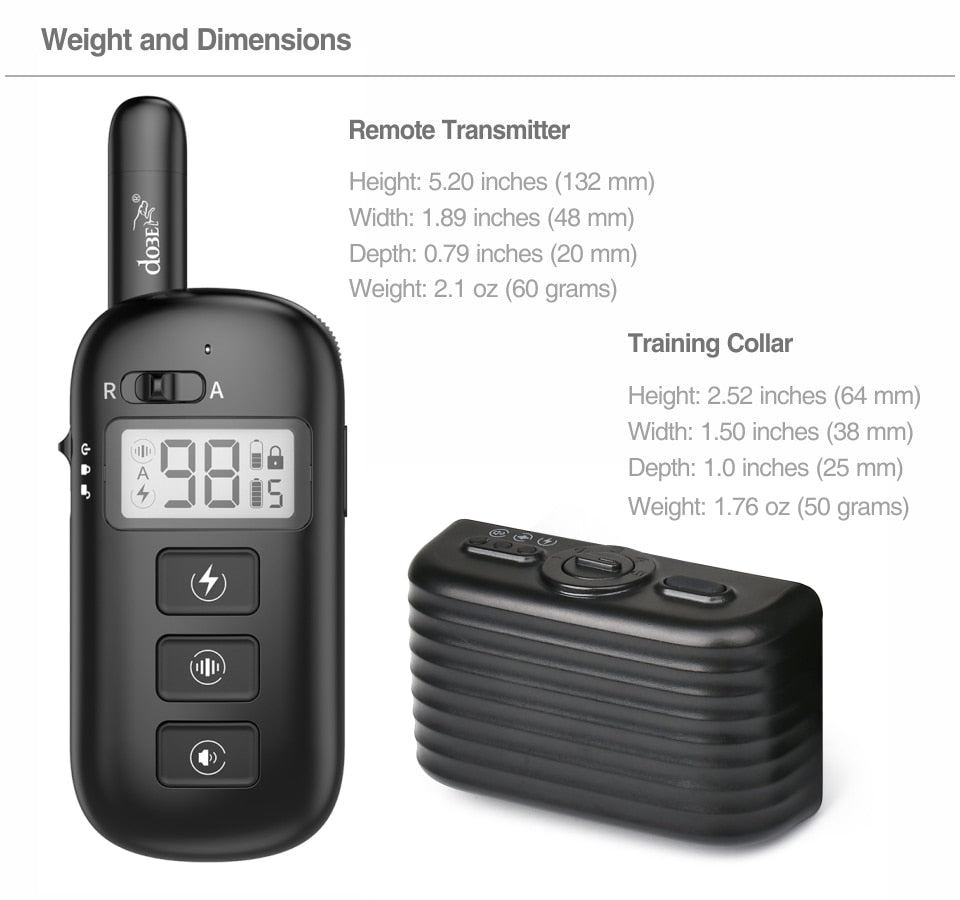 600m Remote Dog Training Bark Collar