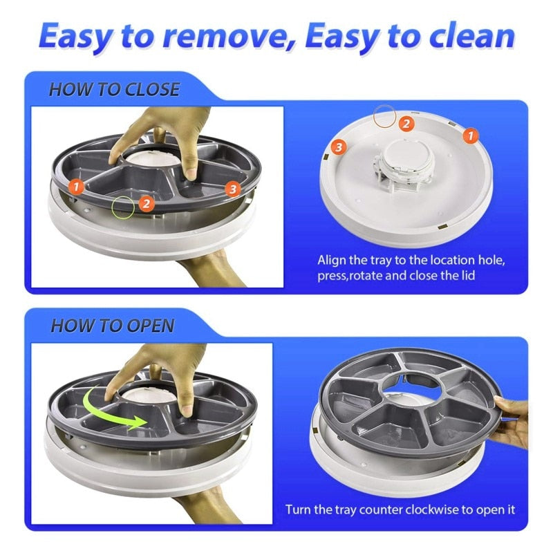 High Quality 6 Meals Dog Automatic Feeder