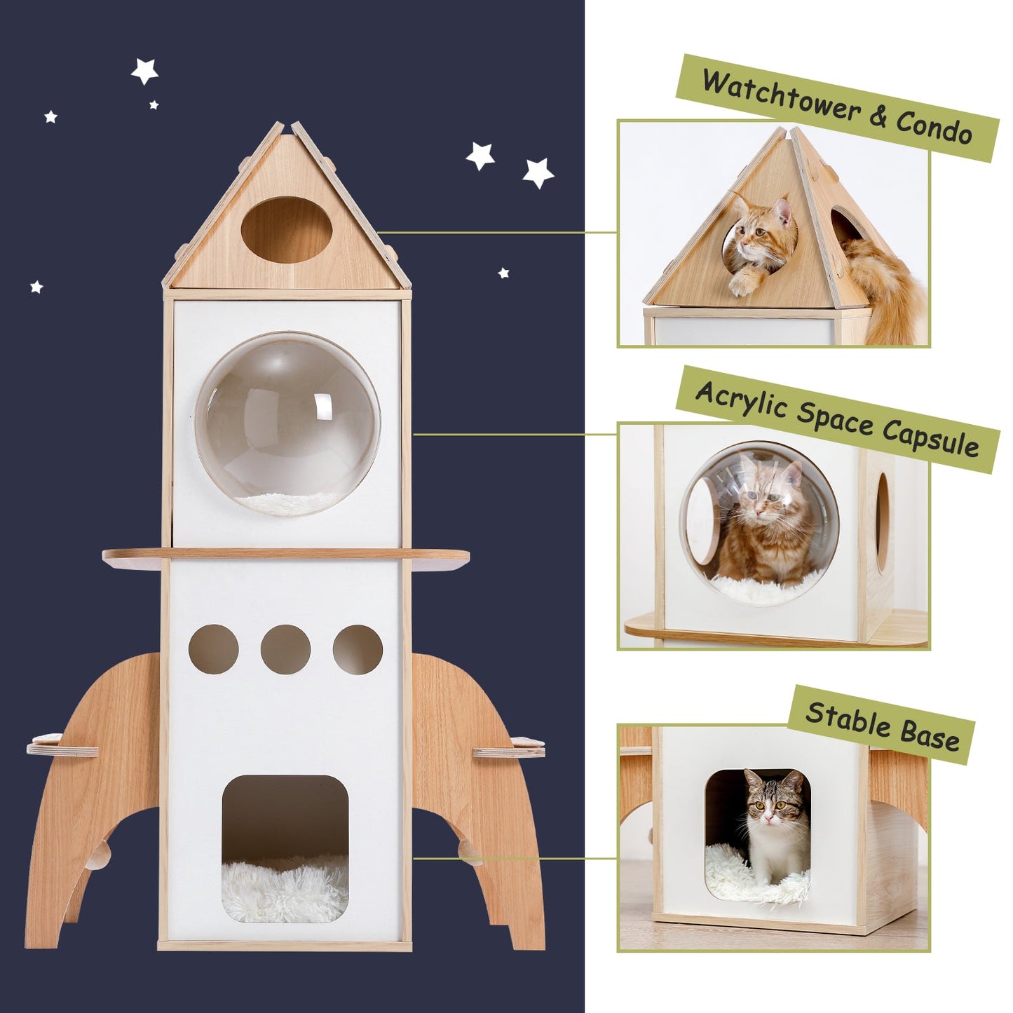 Luxury Cat Tree Condo Scratching Post