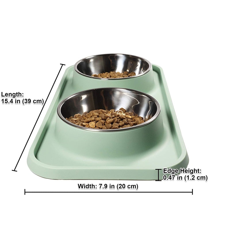 Elegant Design Double Dog Bowl