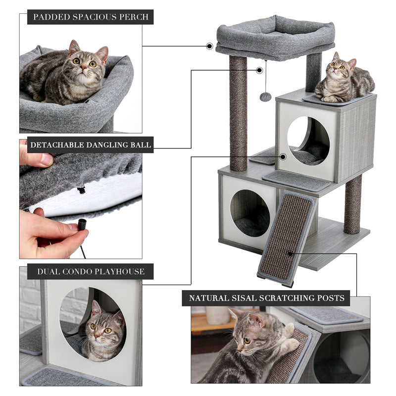 Luxury Cat Tree Condo Scratching Post