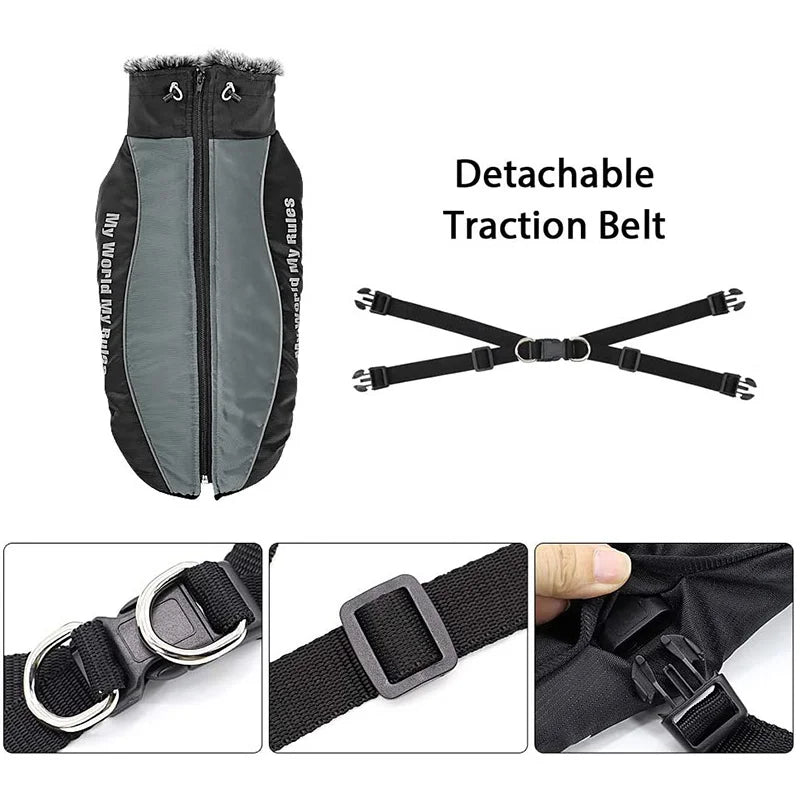 Warm Furry Collar Pet Jacket