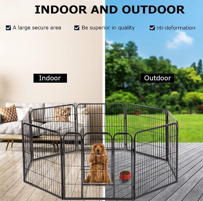 High Quality 8 Pcs Foldable Pet Playpen