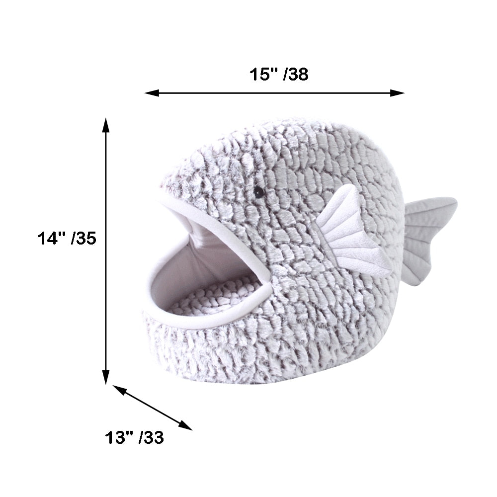 Fish Shape Cat Warm Soft Bed