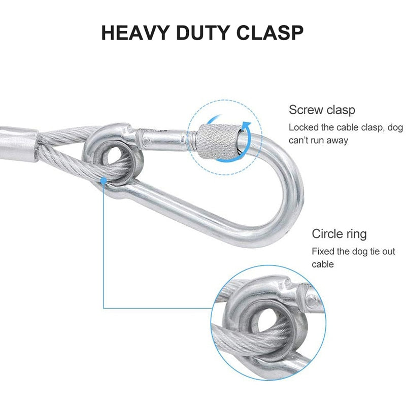 Heavy Duty Steel Wire Cable Dog Leash