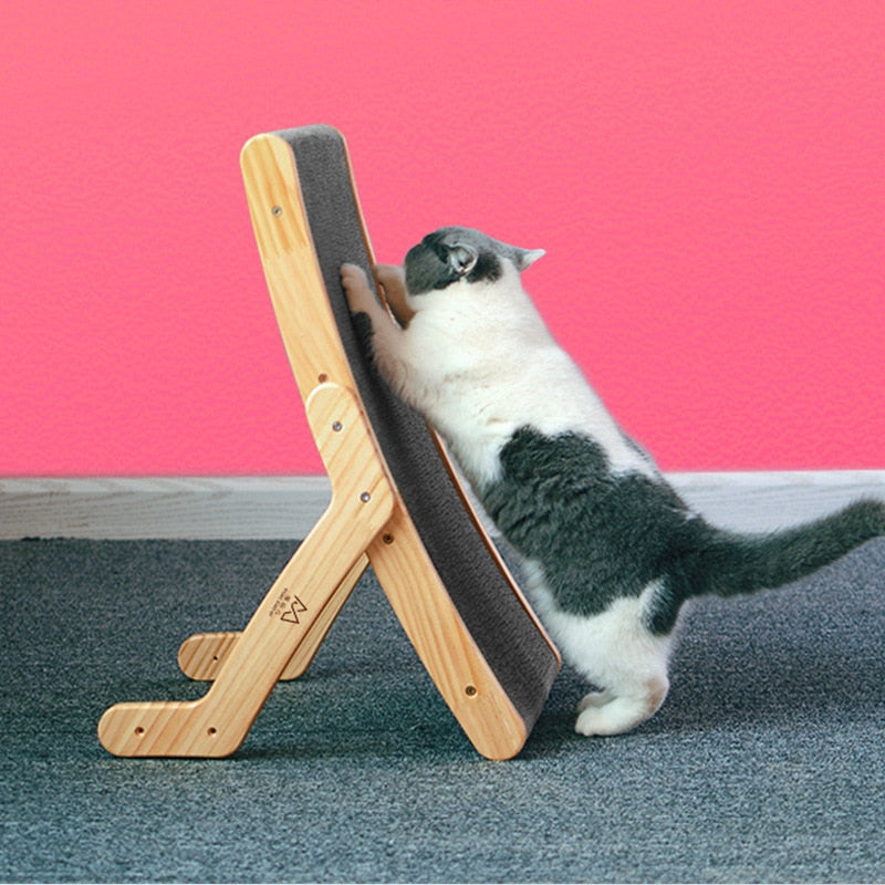 2 In 1 Solid Wood Cat Scratcher
