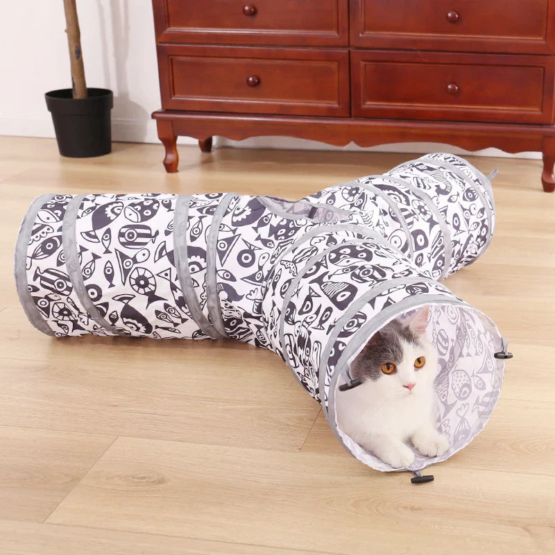 3 Holes Interactive Pet Cat Tunnel