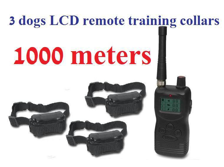 1000m Waterproof 3 Dogs Training Collars