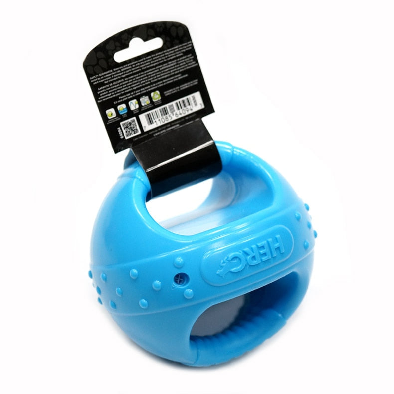 Dog Toys Handle Ball With Squeaker