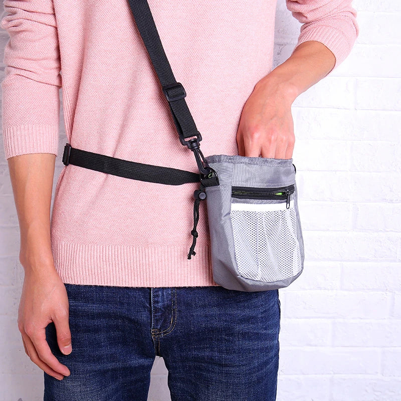 Dog Treat Bag With Built-in Poop Bag Dispenser