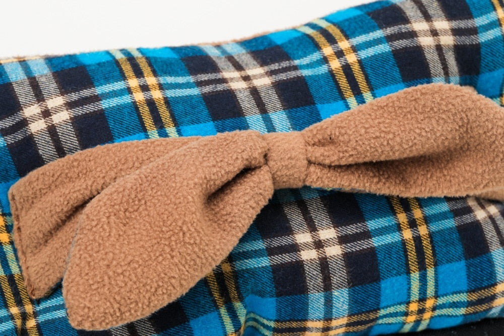 Cradle Shape Tartan Dog Bed