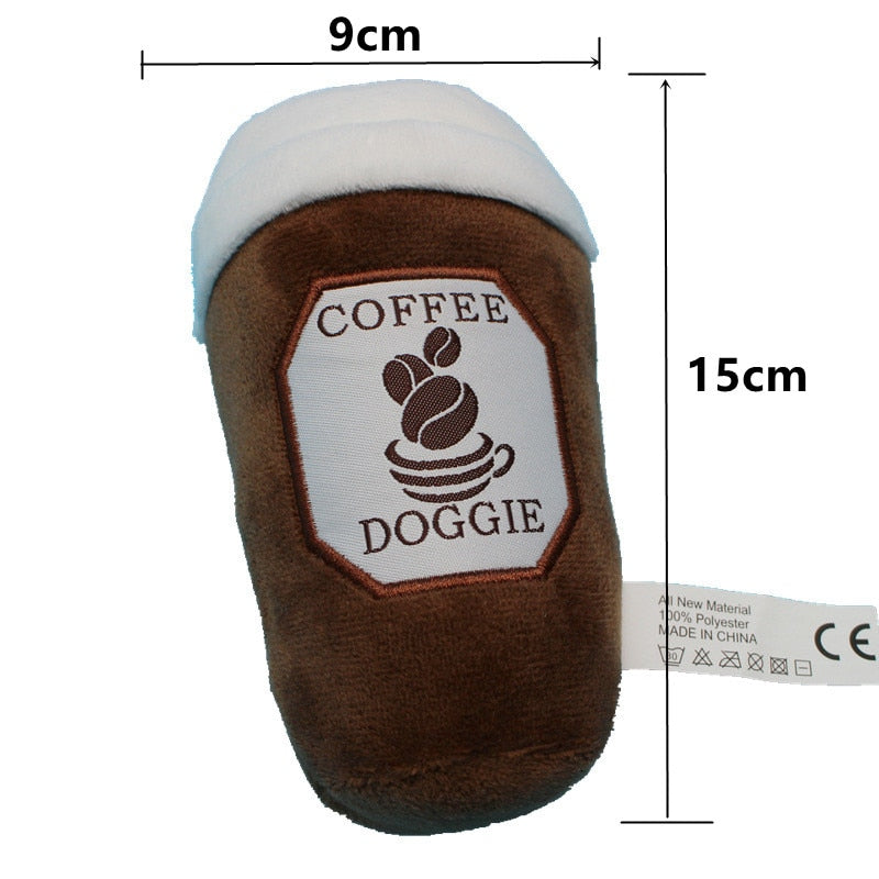 Creative Coffee Cup Squeaky Dog Toy