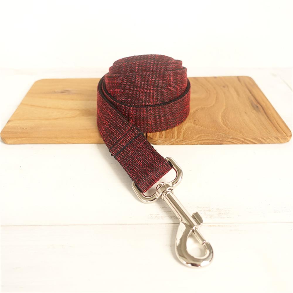 RED SUIT Linen Fiber Dog Collar