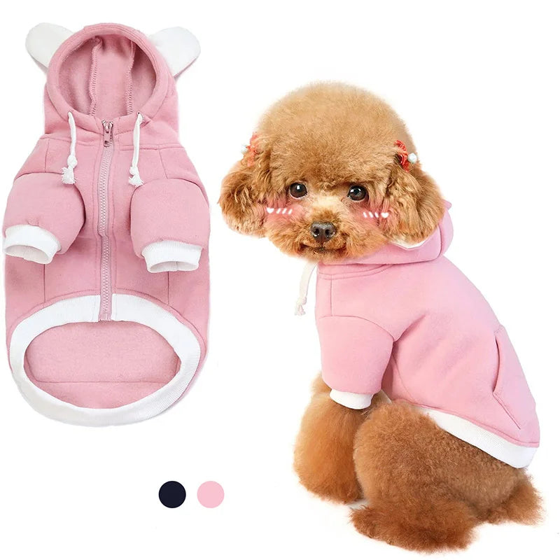 Bunny Ear Small Dog Hooded Sweatshirt