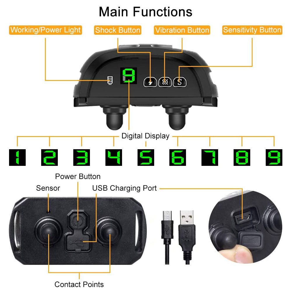 9-level Anti Bark Dog Collar