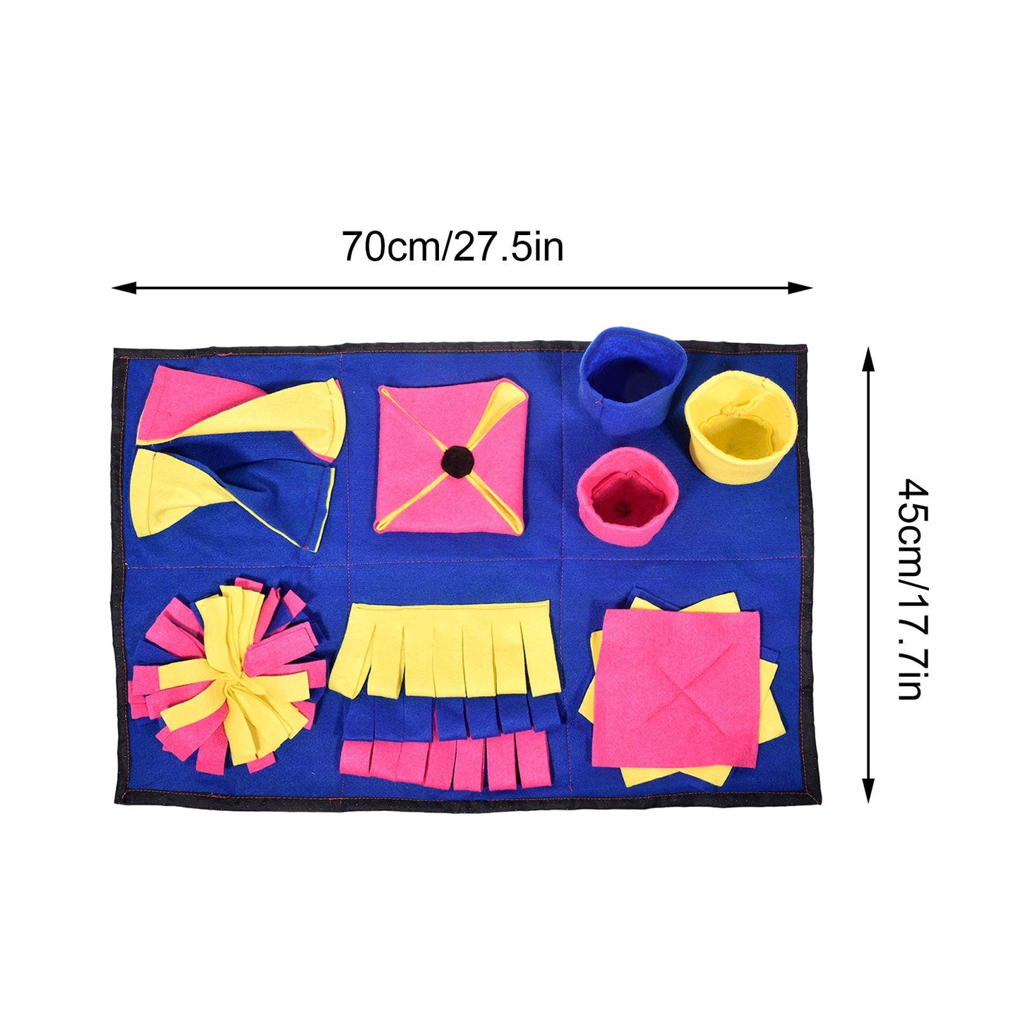 Flannel Dog Puzzle Snuffle Mat