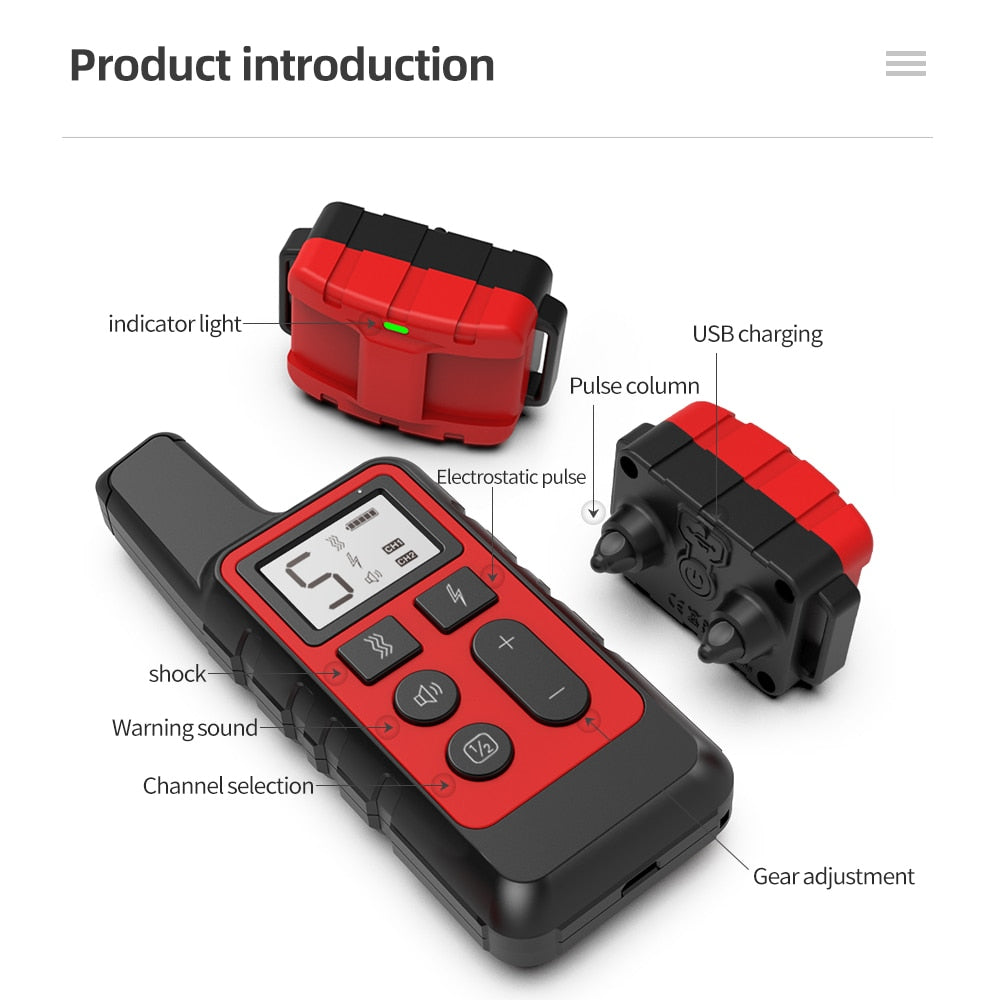 500m Waterproof Dog Training Collar