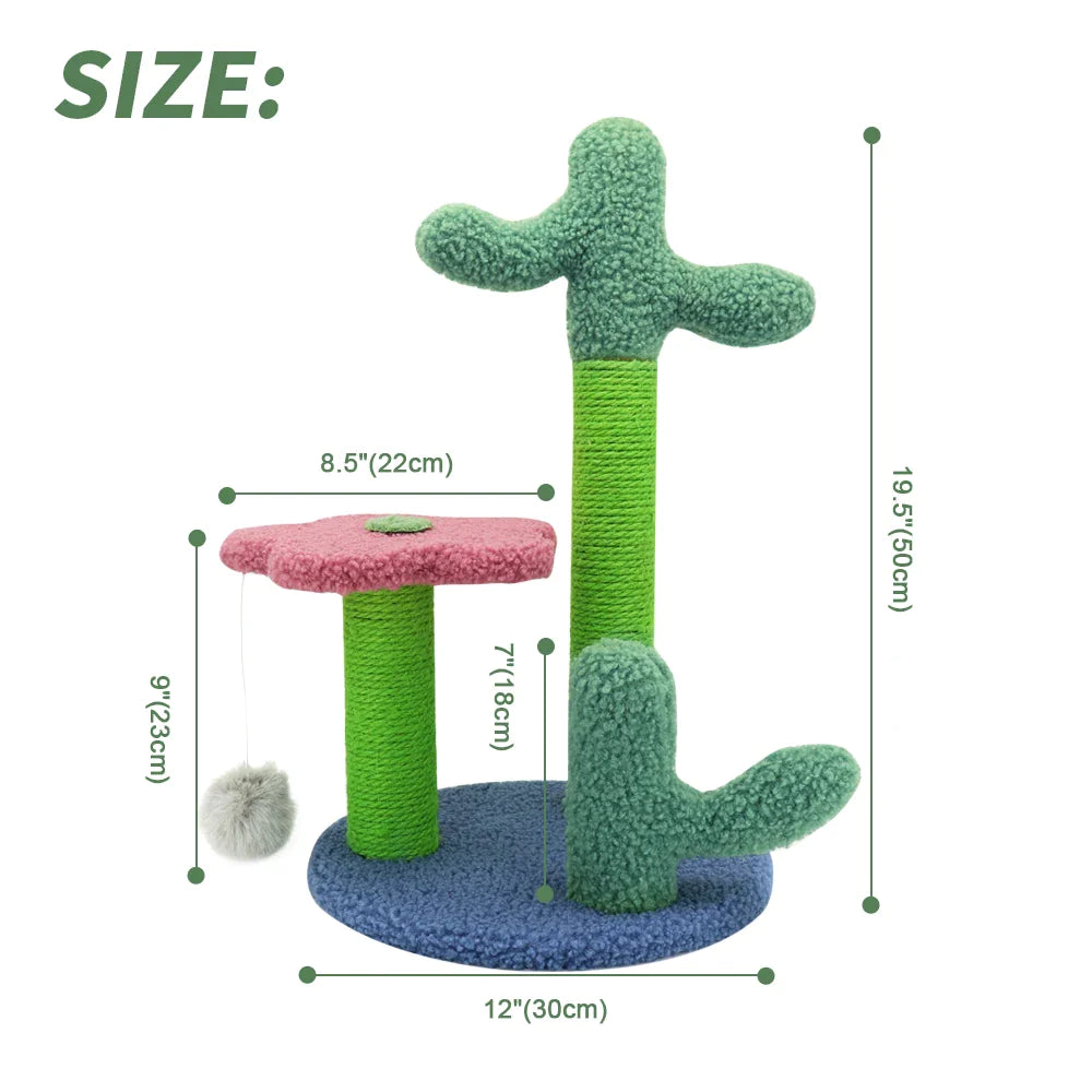 Cactus Cat Scratching Tree Post