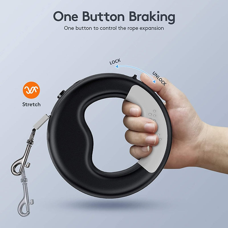 USB LED Retractable Dog Leash