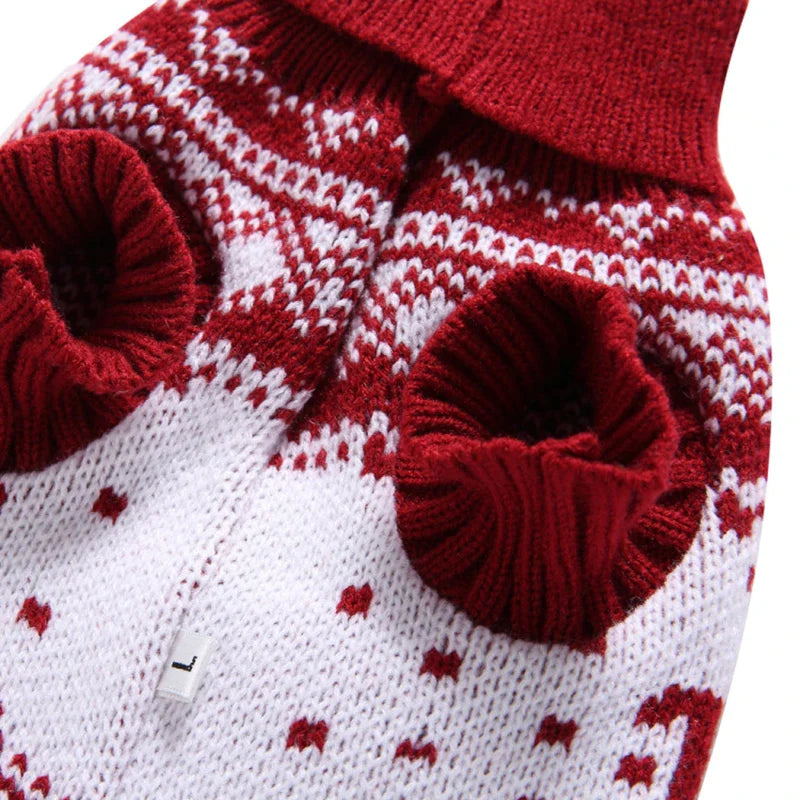 Cozy Knitted Dog Christmas Sweater
