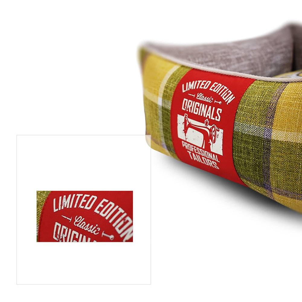 Dog Plaid Comfy Sofa Bed