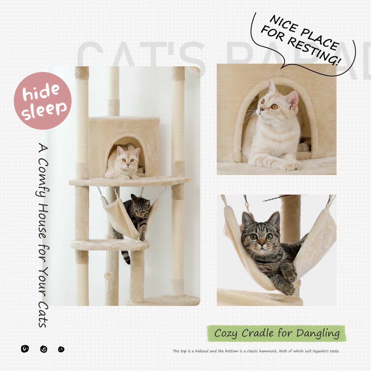 Luxury Multi Layer Tall Cat Tree Tower
