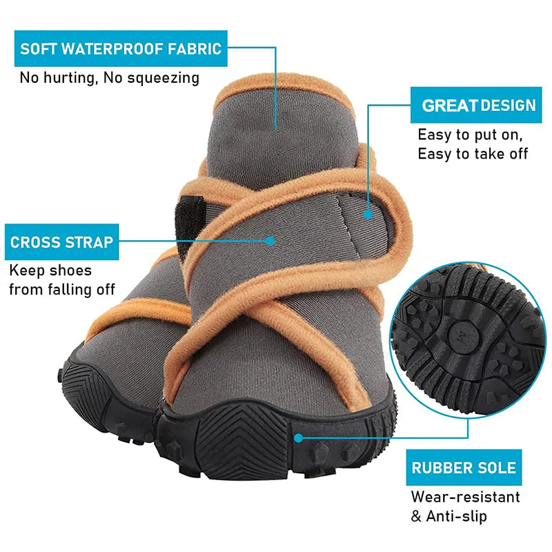 Cross Strap Soft Dog Shoes