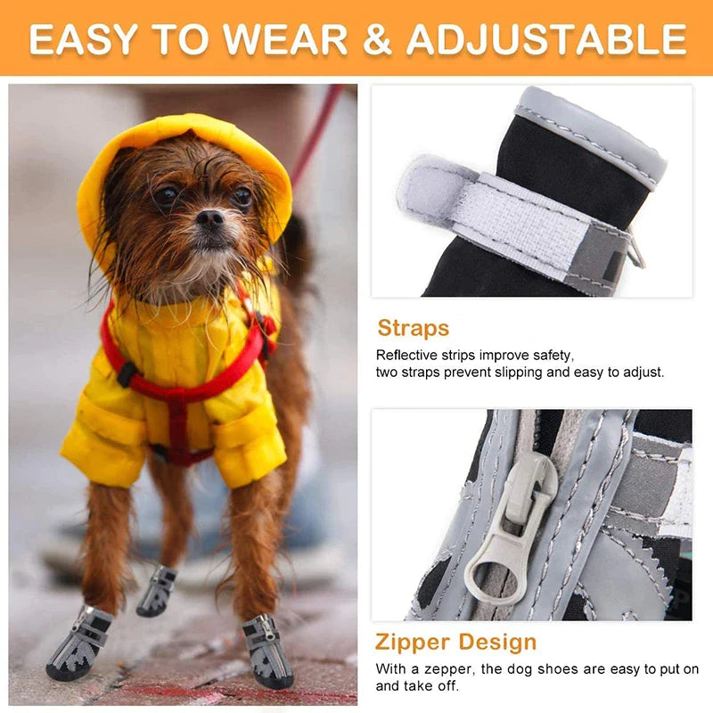 Soft Fleece Durable Winter Dog Shoes